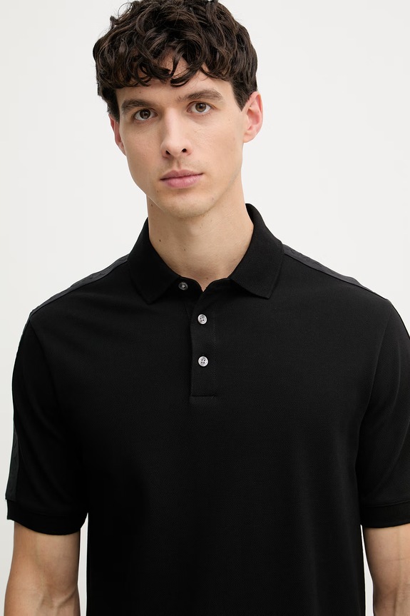 Armani Exchange polo męskie bawełniane czarny XM001290.AF10366.NOS