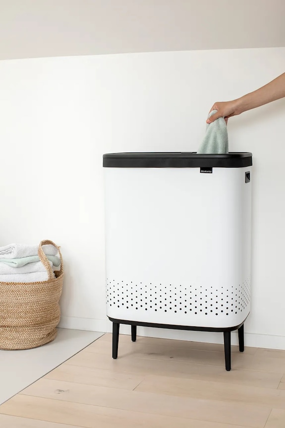 Двухсекционная корзина для белья Brabantia Bo Hi 2 x 45 L 200540
