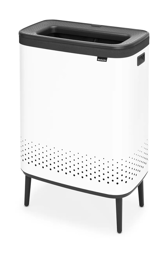 Двухсекционная корзина для белья Brabantia Bo Hi 2 x 45 L 200540 белый AA00
