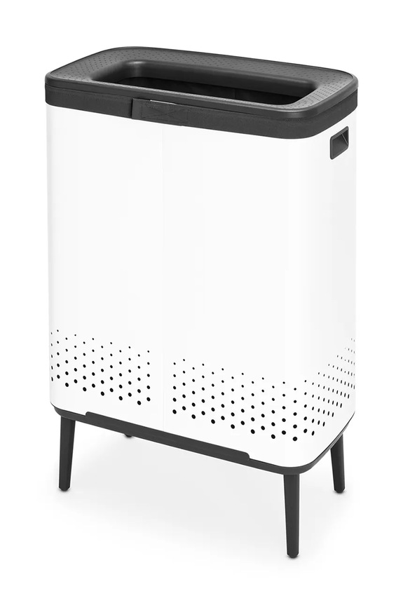 Двухсекционная корзина для белья Brabantia Bo Hi 2 x 45 L белый 200540