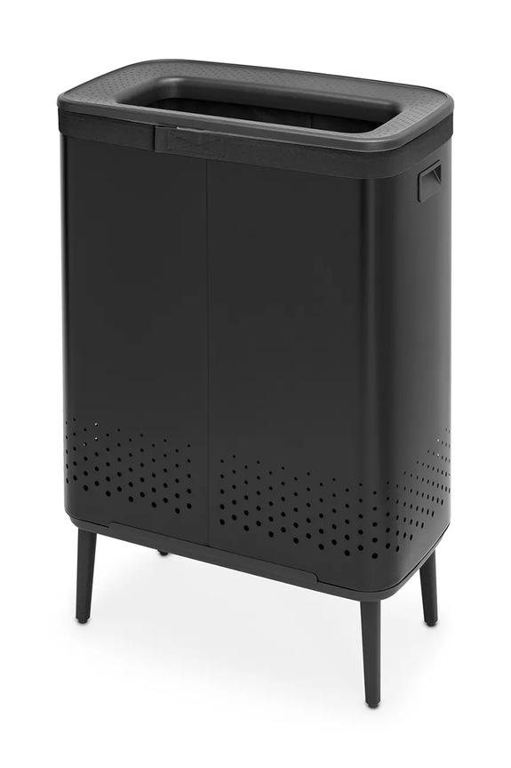 Διπλός κάδος για άπλυτα Brabantia Bo Hi 2 x 45 L μαύρο 200564.