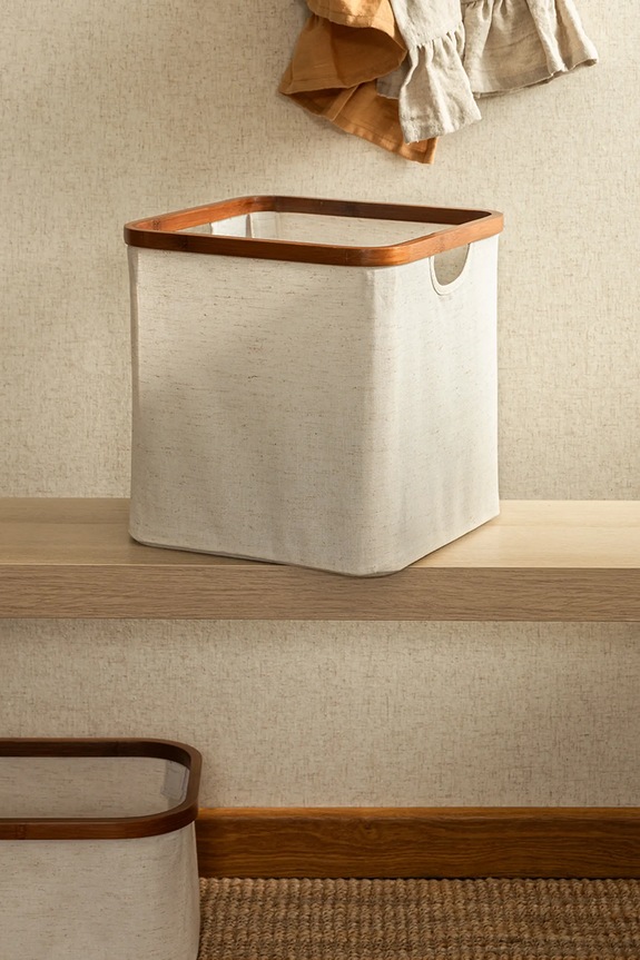 Bigso Box of Sweden kôš na bielizeň z textilného materiálu 30 x 30 x 30 cm 6982S0601.99 béžová