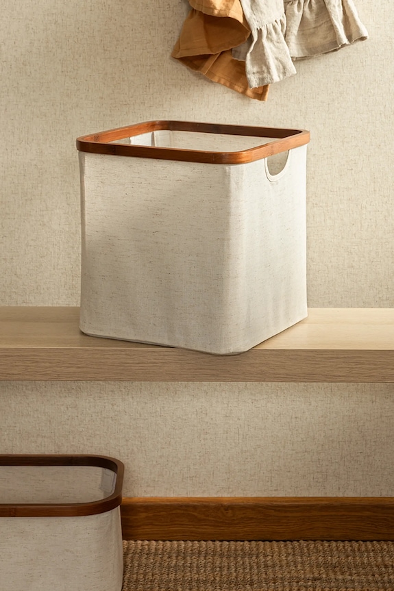 Bigso Box of Sweden kôš na bielizeň z textilného materiálu 30 x 30 x 30 cm 6982S0601.99 béžová