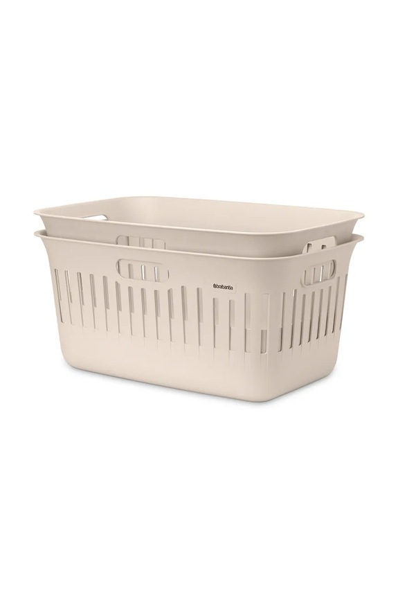 Brabantia zestaw koszy na pranie z tworzywa sztucznego 40 l beżowy 247781