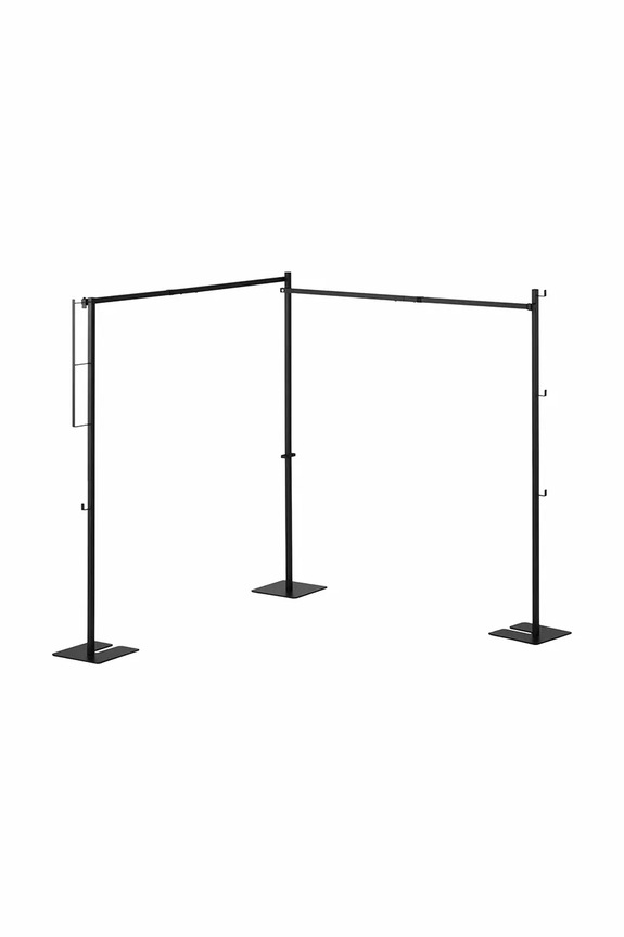 Yamazaki suszarka na pranie ze stali 278,6 x 25 x 142 cm czarny 10267