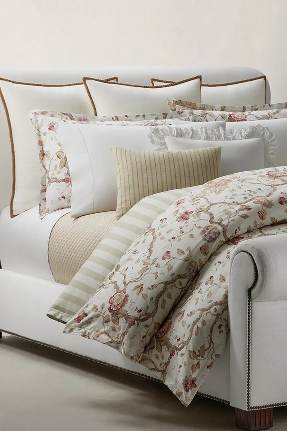 Ralph Lauren poszwa na kołdrę bawełniana ELSIE Cream 140 x 200 cm 1048049 multicolor AA00