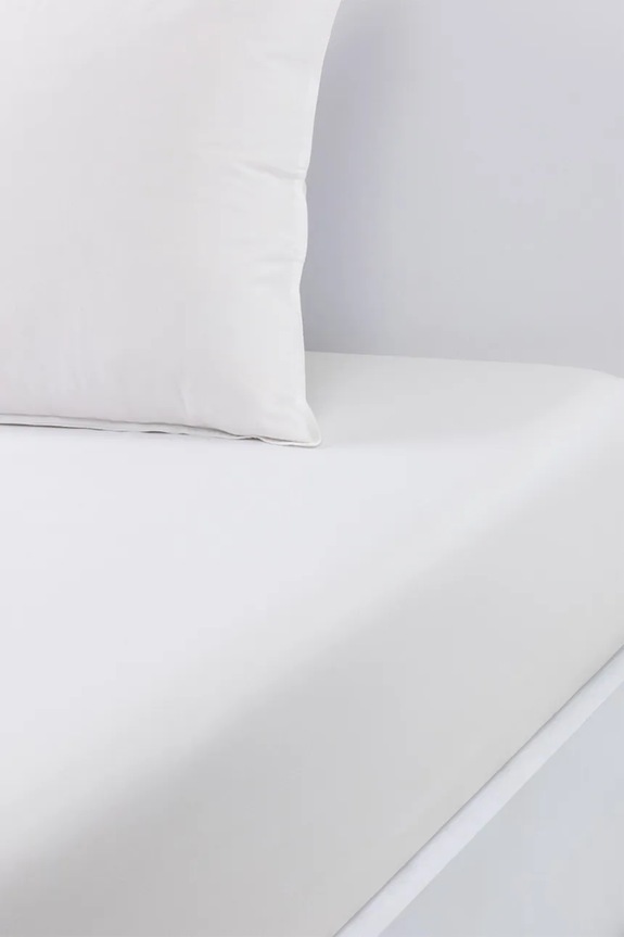 BOSS prześcieradło z gumką bawełniane BEBOSS White 90 x 200 cm biały 1058411