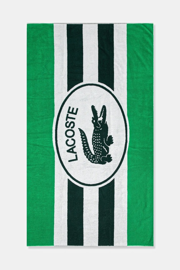 Lacoste telo mare in cotone LBADGE Vert 90 x 160 cm verde 1047079