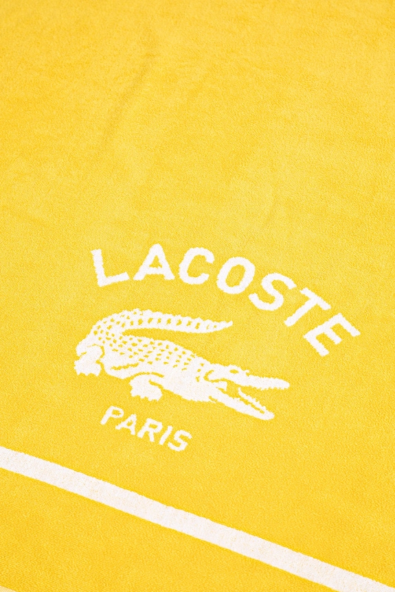 Doplňky Bavlněný plážový ručník Lacoste LORIGINE Jaune 90 x 160 cm 1047044 žlutá