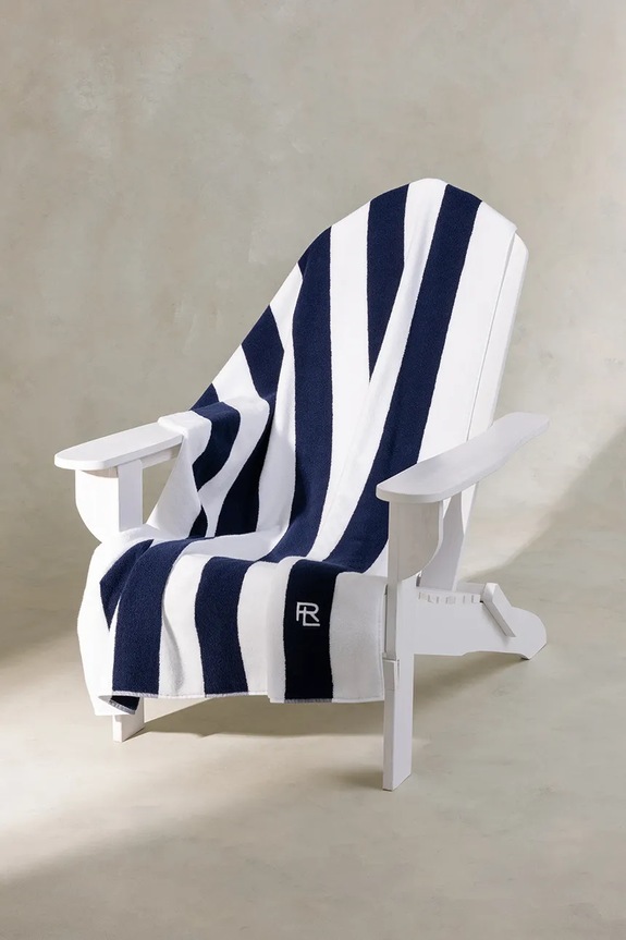 Αξεσουάρ Βαμβακερή πετσέτα θαλάσσης Ralph Lauren HENLEY Navy 90 x 170 cm 1047050 σκούρο μπλε