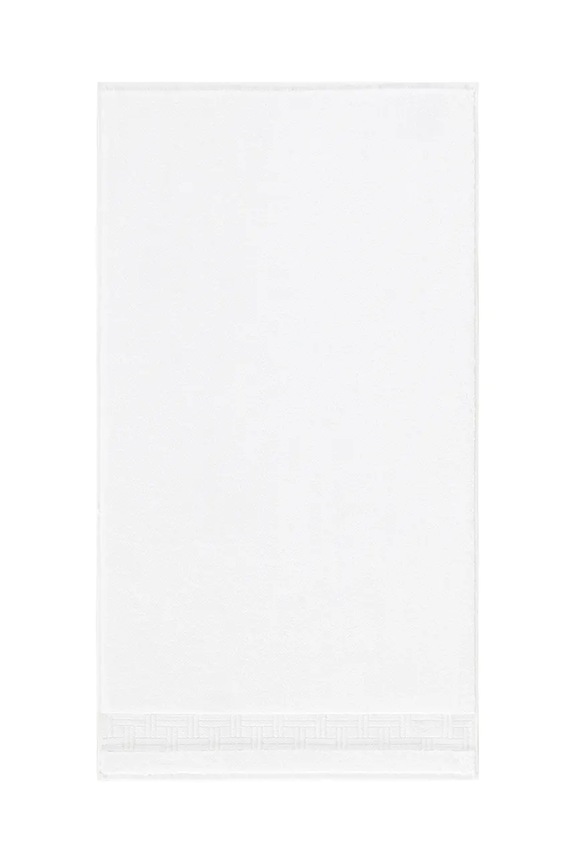Srednje velika bombažna brisača Kenzo K Weave White 70 x 140 cm bela 1053464