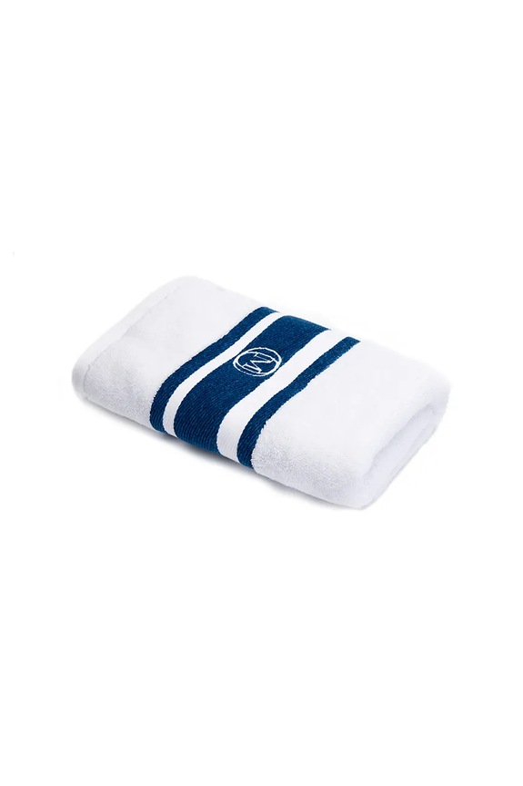 Officine Monogram asciugamano grande in cotone Monogram Linea 70 x 140 cm MLBATH01 turchese AA00