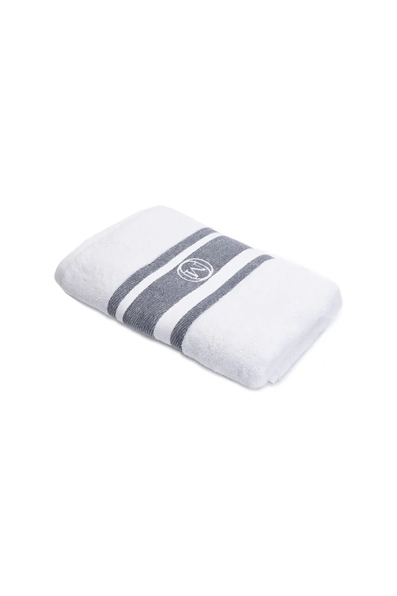 Μεγάλη βαμβακερή πετσέτα Officine Monogram Monogram Linea 100 x 160 cm γκρί MLSHEET02