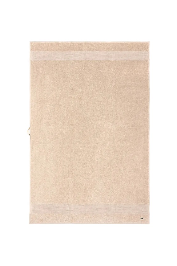 Lacoste közepes méretű pamut törölköző L LECROCO Cappuccino 100 x 150 cm bézs 1059325