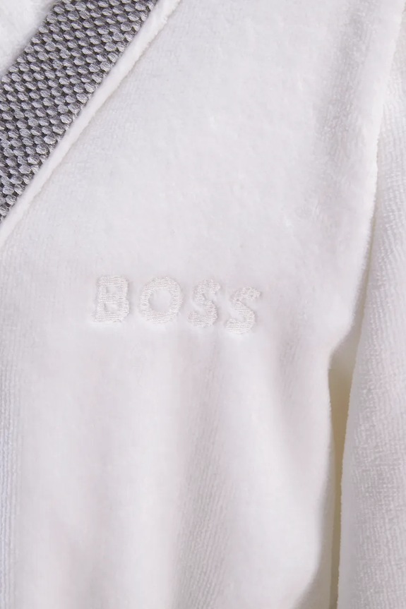 Бавовняний халат BOSS LORD W Greige M 1031395 сірий AA00