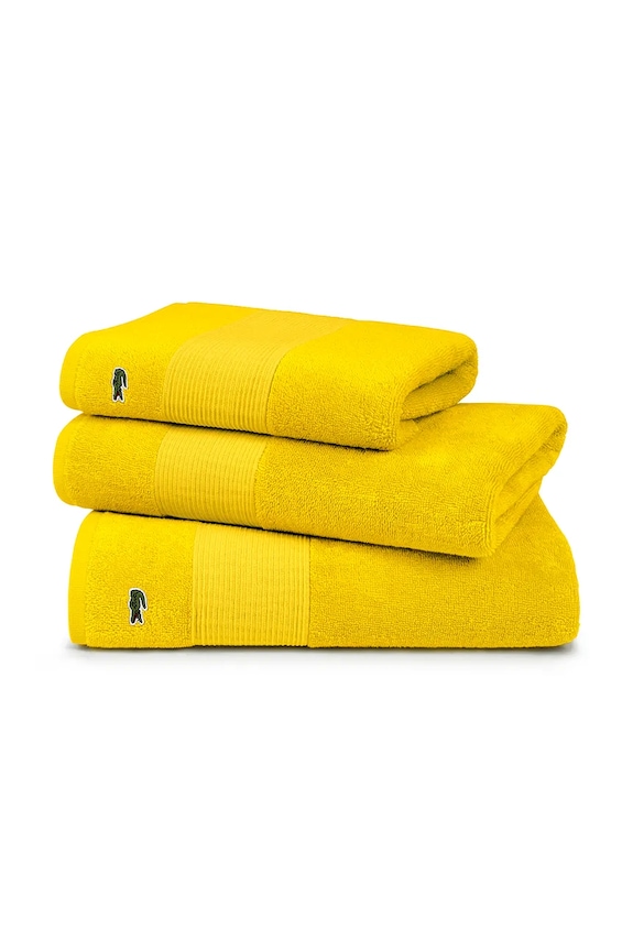 Pamučni ručnik Lacoste L LECROCO Jaune 50 x 100 cm 979909 zlatna AA00