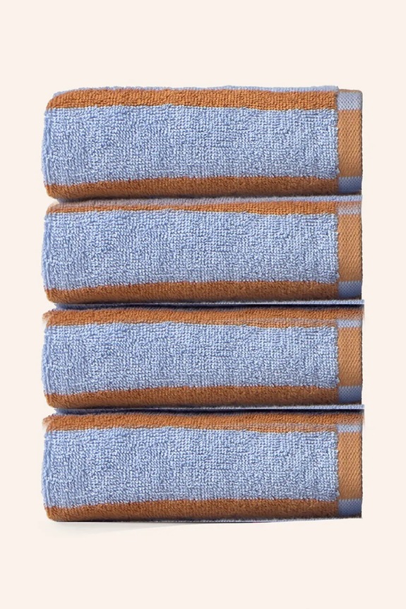 Calma House prosop mic de bumbac 30 x 50 cm 4-pack albastru SATURNO.TOP4.AZU