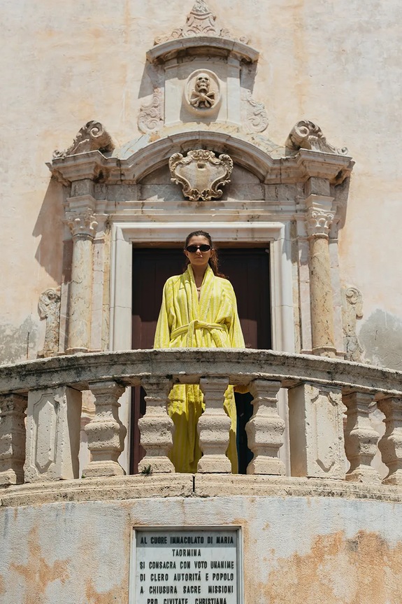 Βαμβακερό μπουρνούζι Bongusta Naram S/M BON45.002 κίτρινο AA00