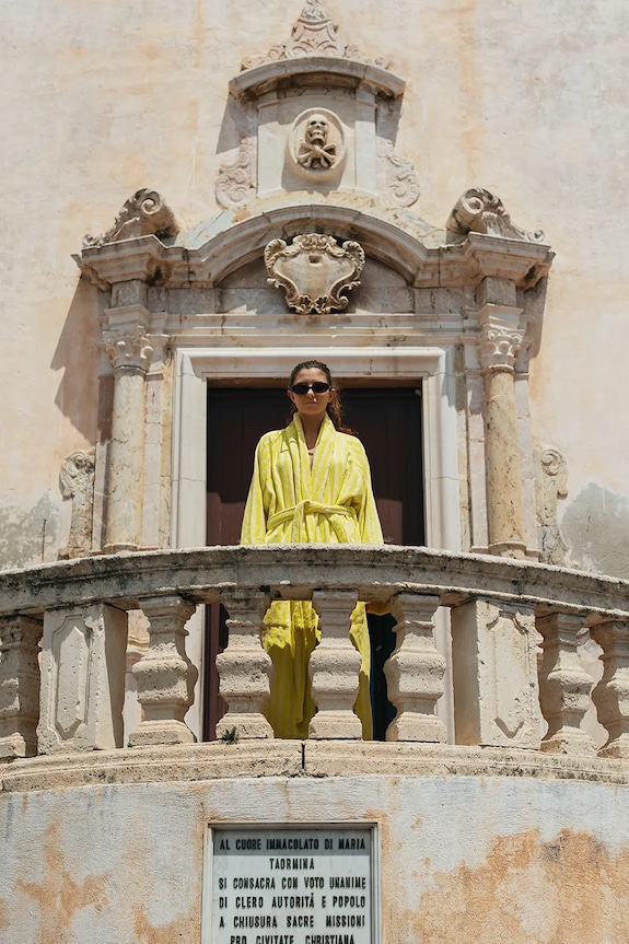 Βαμβακερό μπουρνούζι Bongusta Naram S/M BON45.002 κίτρινο AA00