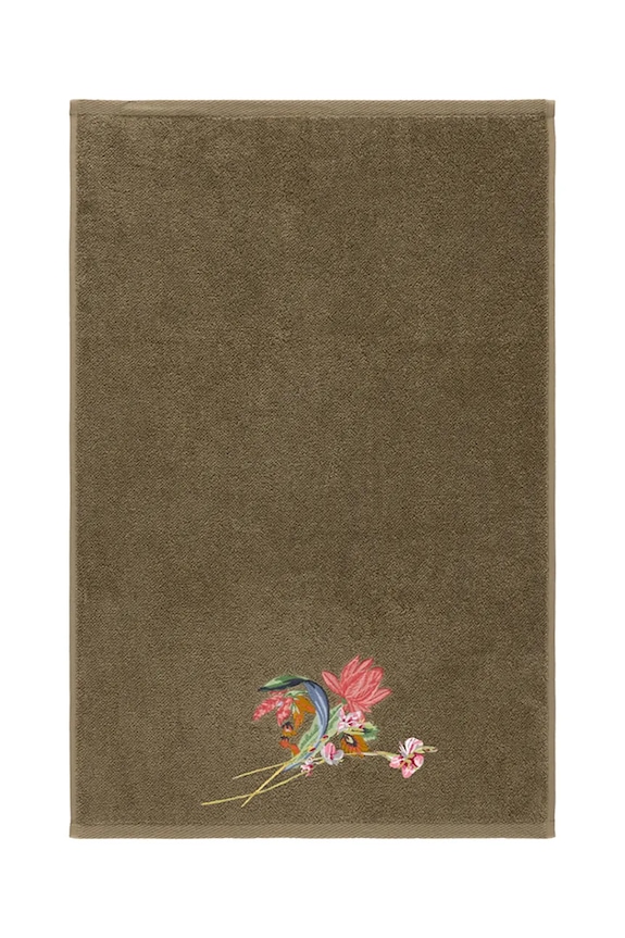 Μικρή πετσέτα από βαμβάκι Yves Delorme EZE 45 x 70 cm πράσινο 1063064