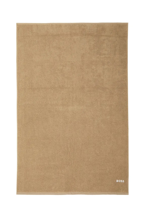BOSS duży ręcznik bawełniany EDGE Pecan 100 x 150 cm beżowy 1063661