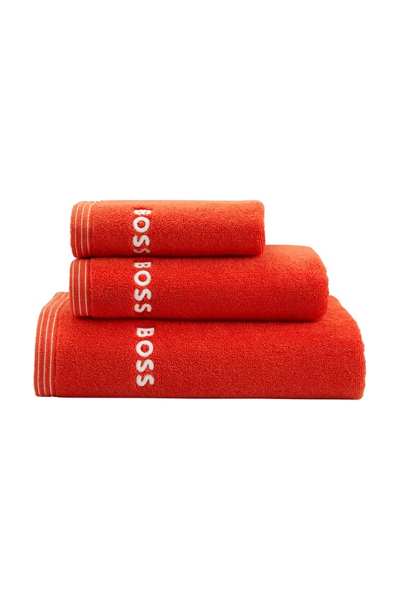 BOSS duży ręcznik bawełniany EDGE Spice 100 x 150 cm 1063679 czerwony AA00