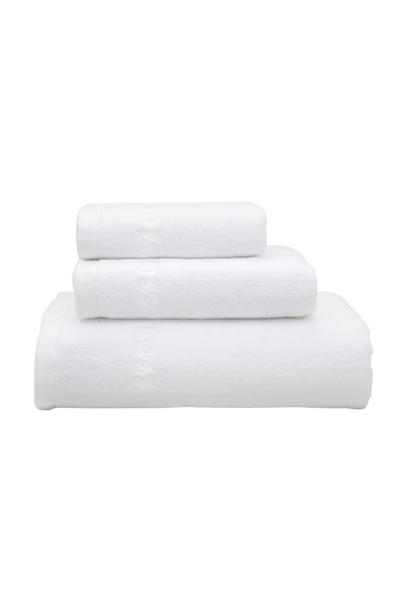 BOSS duży ręcznik bawełniany EDGE White 100 x 150 cm 1063668 biały AA00