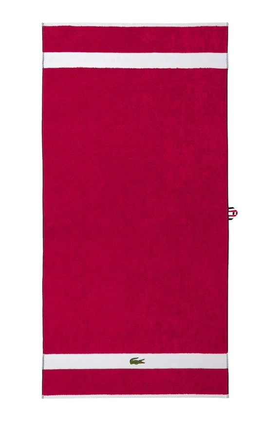 Lacoste nagy méretű pamut törölköző LCASUAL Bigarreau 90 x 150 cm lila 1063377