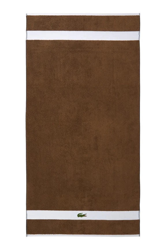 Lacoste nagy méretű pamut törölköző LCASUAL Pecan 90 x 150 cm barna 1067407