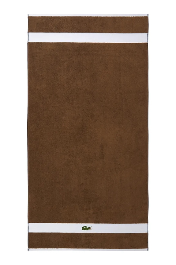 Lacoste nagy méretű pamut törölköző LCASUAL Pecan 90 x 150 cm barna 1067407
