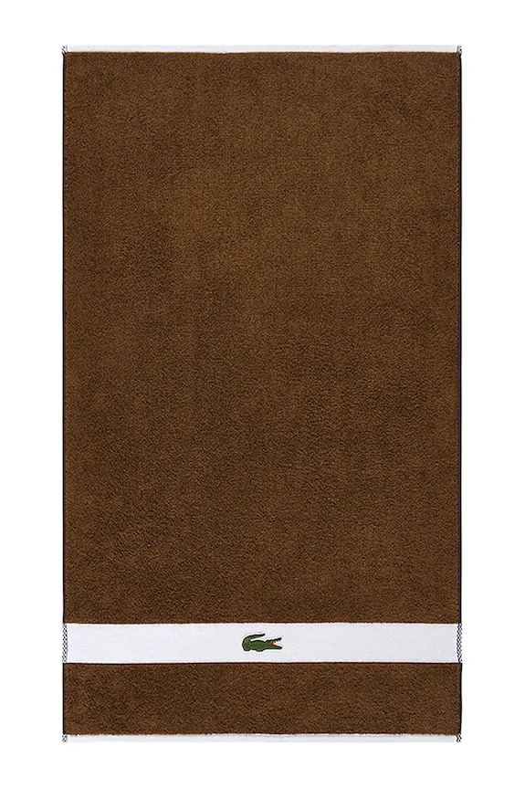 Lacoste średni ręcznik bawełniany LCASUAL Pecan 70 x 140 cm brązowy 1067408