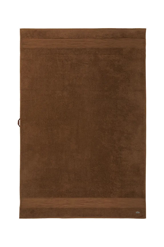 Lacoste mały ręcznik bawełniany LLECROCO Pecan 100 x 150 cm brązowy 1062371