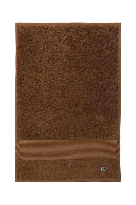 Lacoste mały ręcznik bawełniany LLECROCO Pecan 40 x 60 cm brązowy 1062370