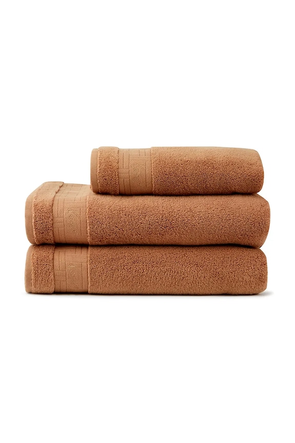 Kenzo średni ręcznik bawełniany KWEAVE Cannelle 70 x 140 cm 1070381 brązowy AA00