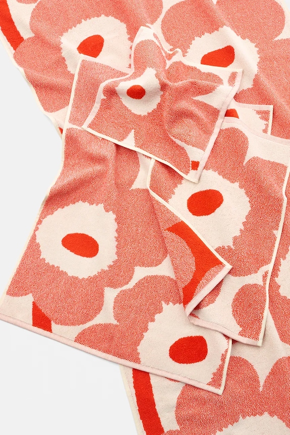 Łazienka Marimekko ręcznik mały bawełniany 50 x 70 cm 075126.130 pomarańczowy