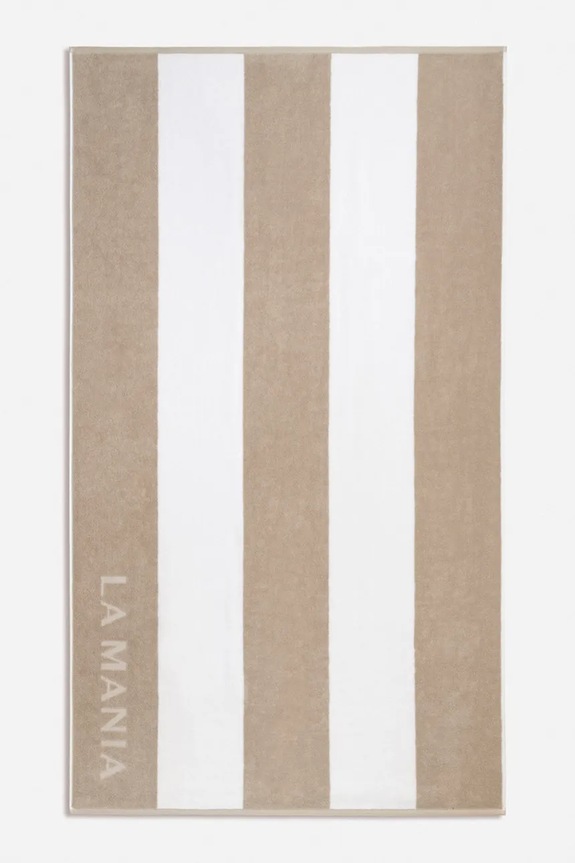 La Mania μεγάλη πετσέτα βαμβακερή 170 x 100 cm μπεζ 5902037041030