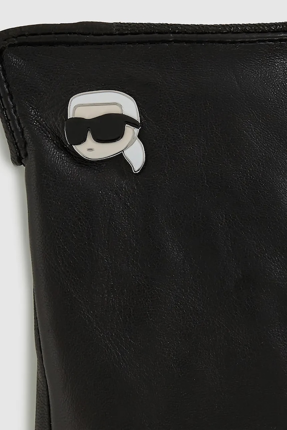 Αξεσουάρ Δερμάτινα γάντια Karl Lagerfeld IKON A4W33112 μαύρο
