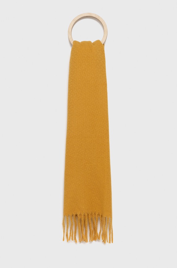 Pieces Szalik dzianina żółty 17115930