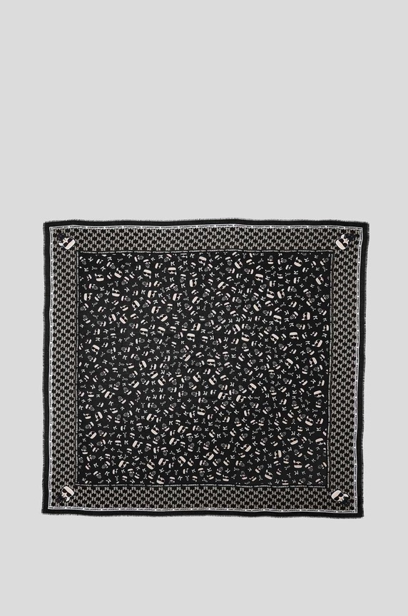 Karl Lagerfeld chusta z domieszką wełny 221W3301 tkanina czarny 221W3301