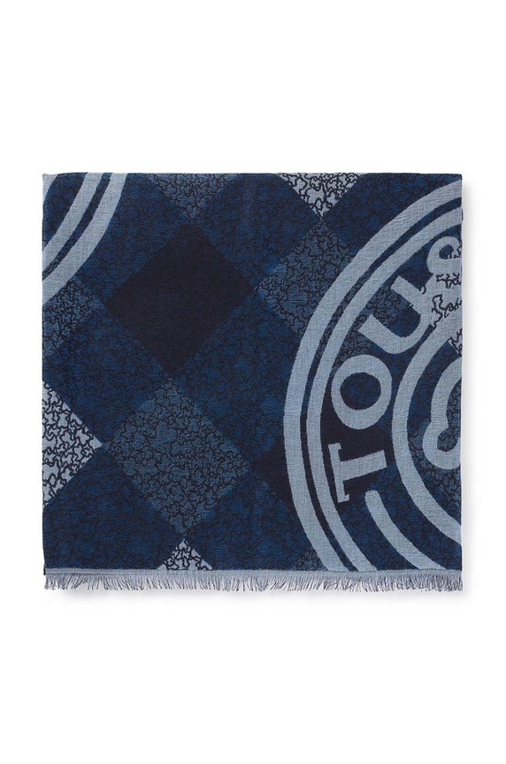 Tous szal Kaos Mini Stamp dzianina niebieski 2001664033