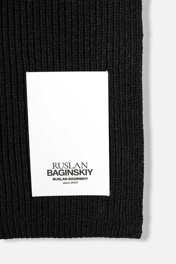 Šal s primesjo volne Ruslan Baginskiy SKR033.VWNE črna AA00