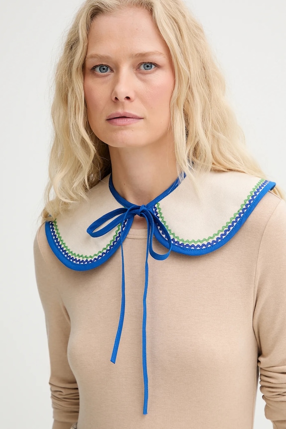 Doplnky Ozdobný džínsový golier Renewed creative upcycling denim.collar.upc béžová