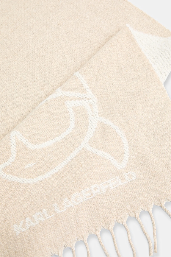 Dodaci Šal s dodatkom vune Karl Lagerfeld IKON A4W33051 bež