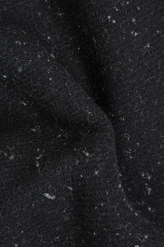 Šal s dodatkom vune Karl Lagerfeld IKON crna A4W33051