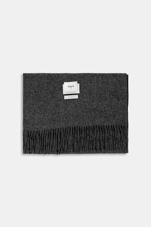 Ader Error eșarfă de lână Muffler BLAFWMF01GR gri AA00