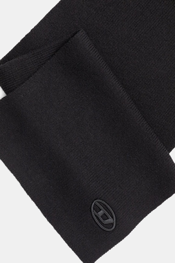 Kratki vuneni šal Diesel K-CODER SCARF A05165.0DAOB crna AA00