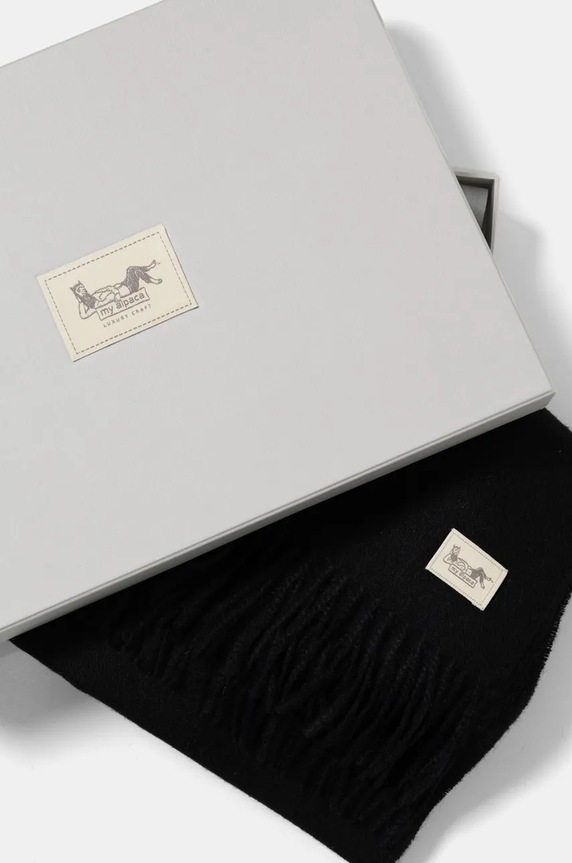 Dodaci Kratki vuneni šal My Alpaca THSEST65200 crna