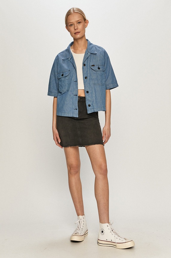 Vero Moda - Spódnica jeansowa 10240484 czarny AA00