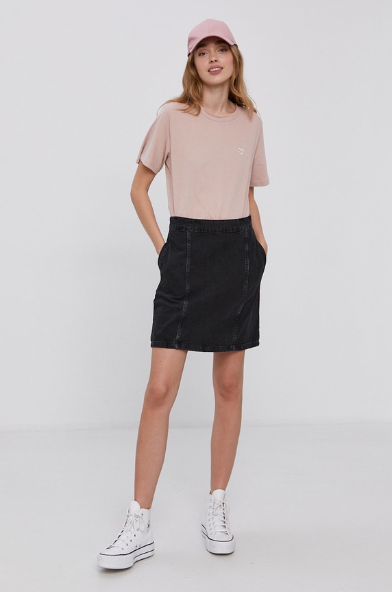 Noisy May Spódnica jeansowa 27017860 czarny AA00