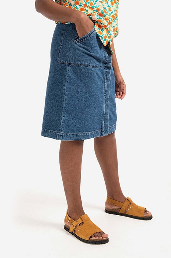 A.P.C. denim skirt Jupe Anita COETK.F06342 blue
